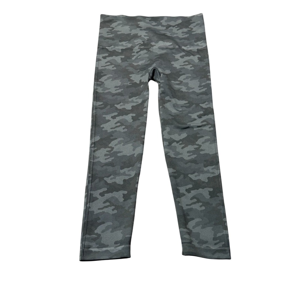 Spanx Camo High Waisted Shaping Leggings Look At Me Now Seamless Athleisure EUC